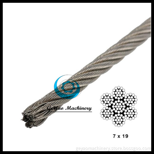 Stainless Steel Cable - 7x19 Aircraft Cable Type 316(Linear Foot)